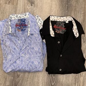 HOLIDAY DEAL! SET OF 2 Men’s Robert Graham dress shirt.EACH 1 worth $338.